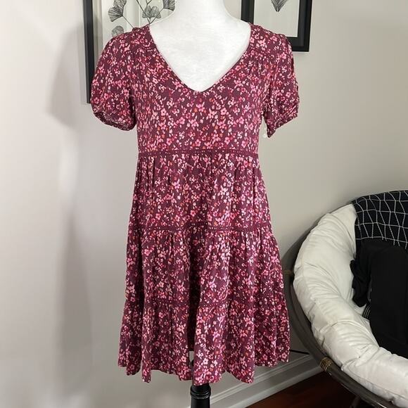 NWOT Wild Fable floral ruffle hem mini dress - Picture 1 of 8